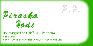 piroska hodi business card